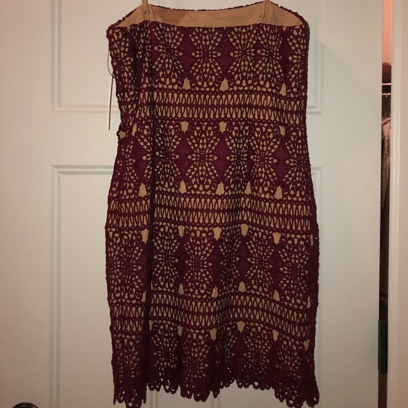 Wine and Nude Lulu’s Dress BRAND NEW - Picture 2 of 5